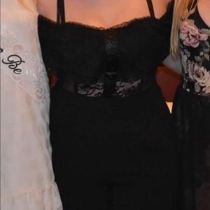 Express black lace/mesh bodysuit WORN ONCE